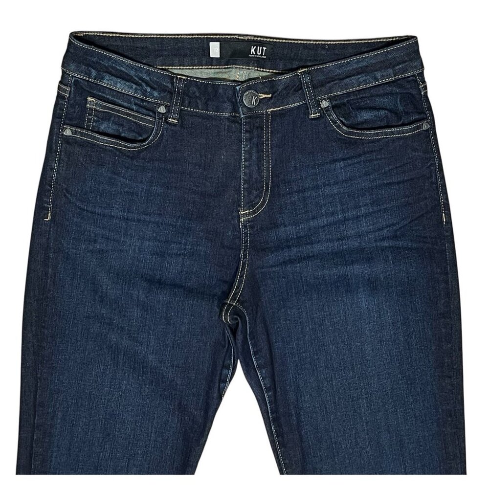 Kut From The Kloth Diana Kurvy Skinny Mid Rise Stretch Blue Jeans Women Size 12 - Picture 14 of 16